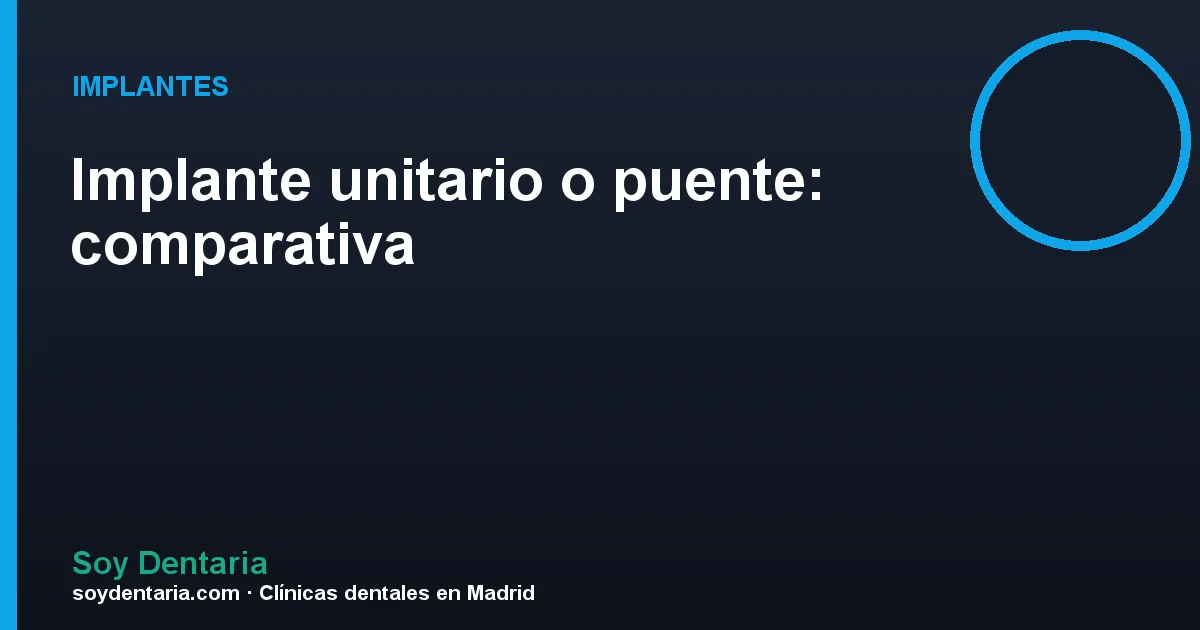 Implante unitario o puente: comparativa