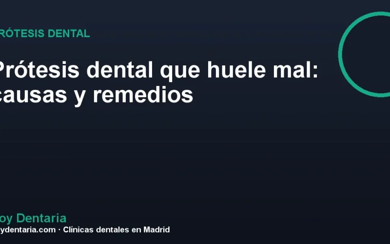 Prótesis dental que huele mal: causas y remedios